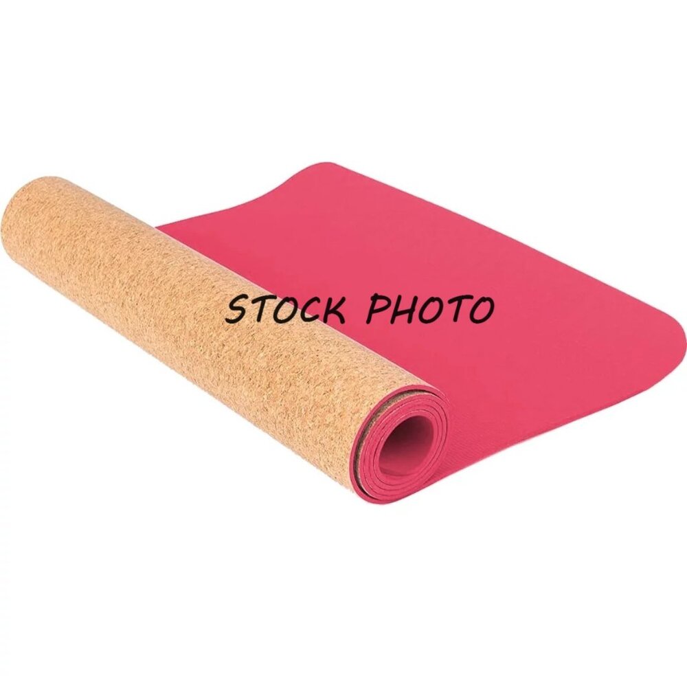 Jessica Simpson Reversible Cork 3mm Yoga Mat for Hot Yoga & Pilates - Picture 5 of 14